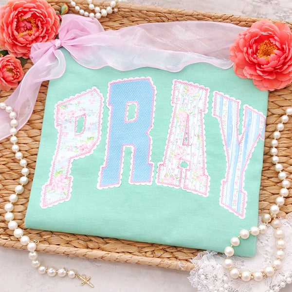 PRAY Mint Coquette Graphic Tee