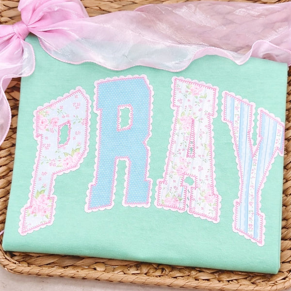 PRAY Mint Coquette Graphic Tee