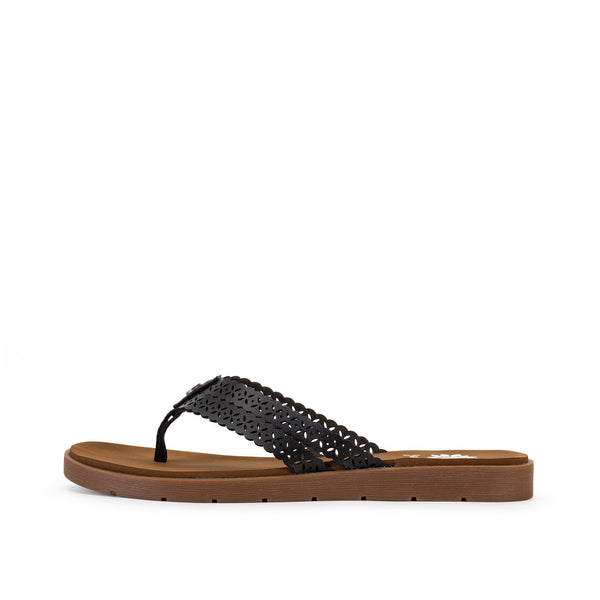 Yellow Box Fawn Black Sandals