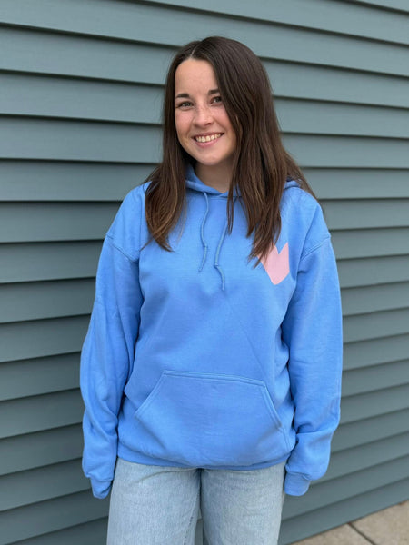 Carolina Blue What’s the Best That Could Happen Heart Hoodie