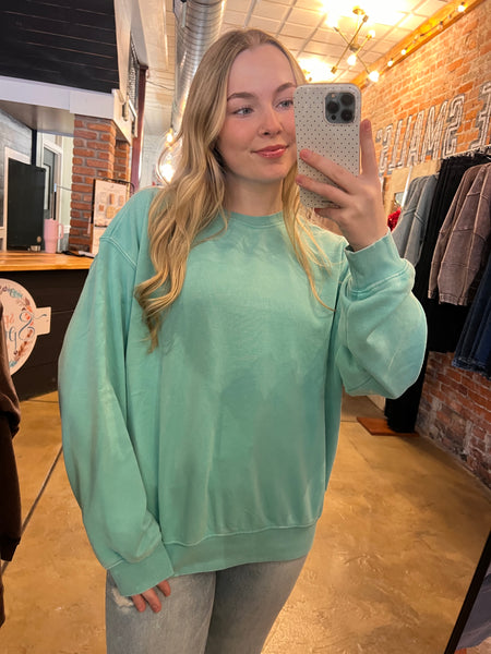 Turquoise Waters Mineral Washed Sweatshirt