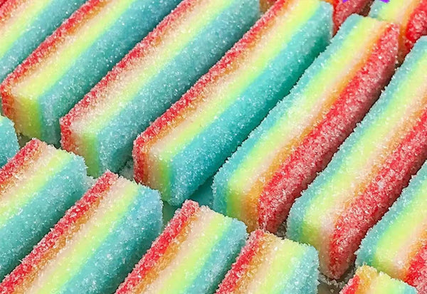 Rainbow Sour Strips Candy Squishy