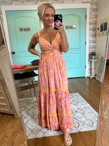 Marigold Cutout Maxi Dress