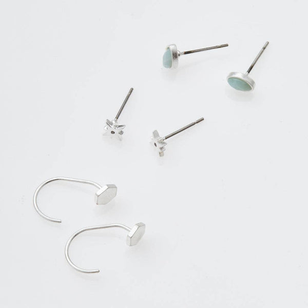 Trio Earring Set - Amazonite | Stone of Courage