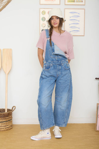 Dusty Pink Mineral Wash Short Sleeve Knit Top