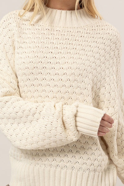 Cream Cable Knit Sweater