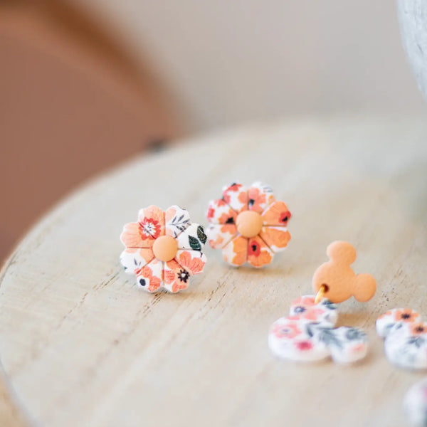 Apricot Floral Collection Clay Earrings - More Options!