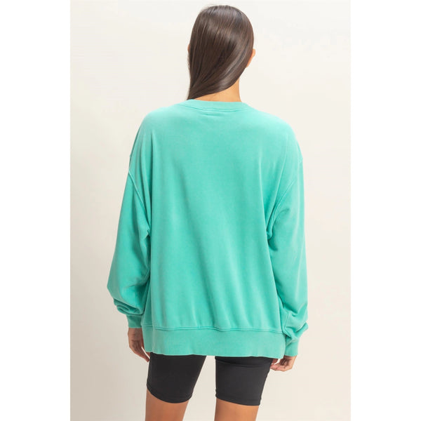 Turquoise Waters Mineral Washed Sweatshirt