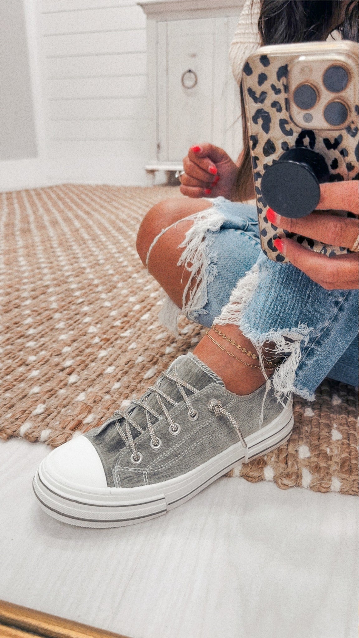 Very G Sneakers in Sage Velvet