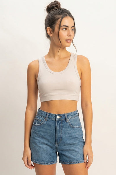 Pastel Violet Cropped Tank Top