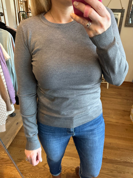 Charcoal Soft Knit Sweater