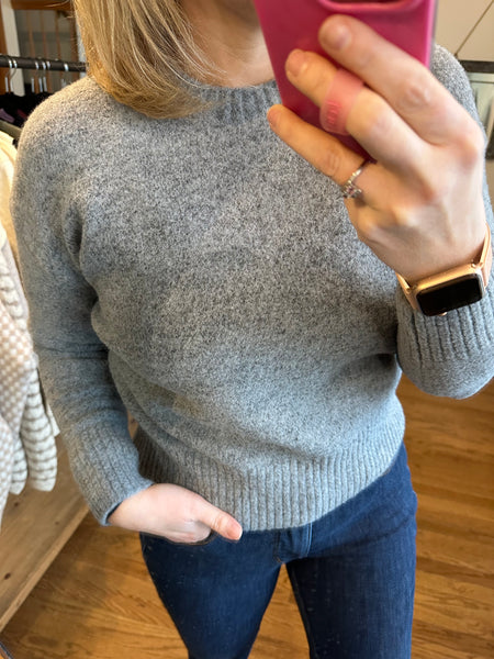 Heather Grey Soft Pullover Sweater