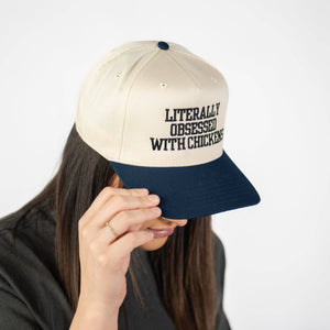 Literally Obsessed With Chickens Embroidered Trucker Hat