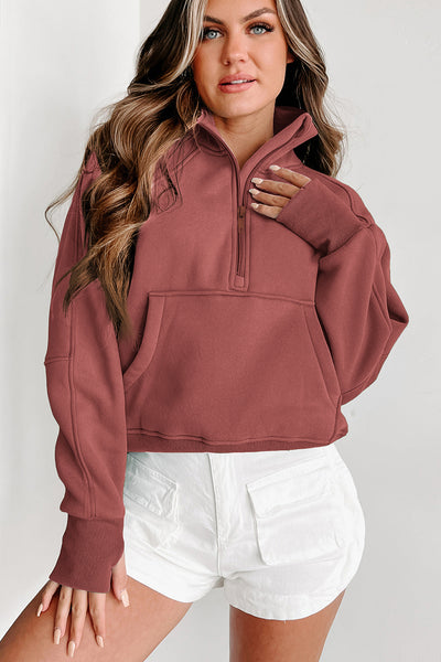 Cinnamon Half-Zip Sweatshirt