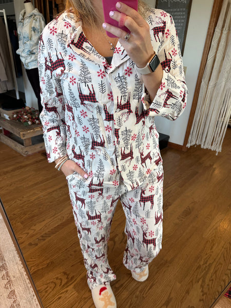 White Christmas Pajama Set * DOORBUSTER FINAL SALE *