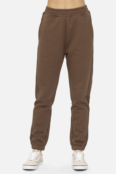 Dark Earth Cotton Blend Fleece Joggers