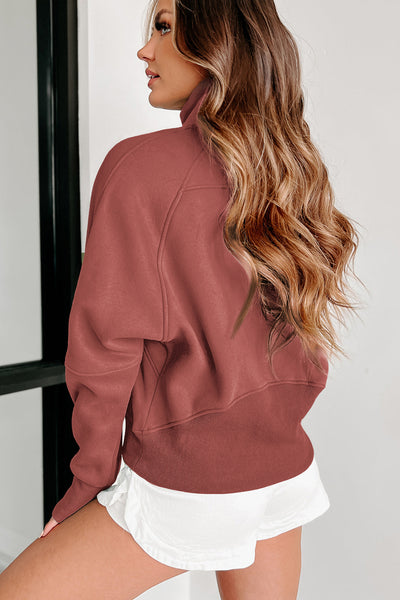 Cinnamon Half-Zip Sweatshirt