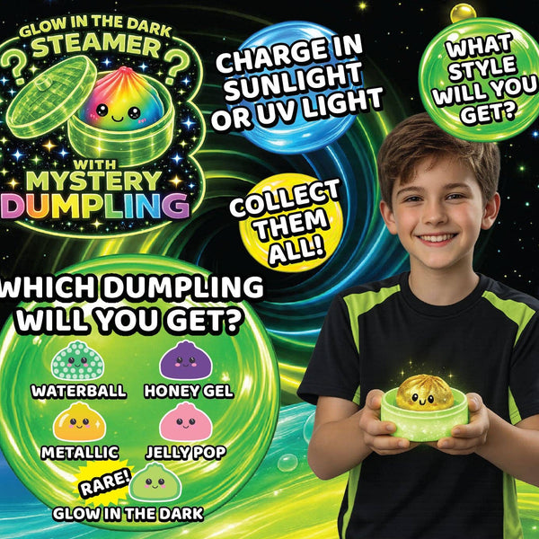 Glow-in-the-Dark Container Mystery Dumpling Squishy Toy