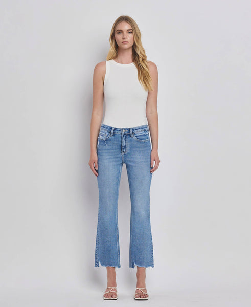 Lovervet Raw Hem Kick Flare Jeans