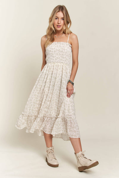 Butter Floral Midi Dress