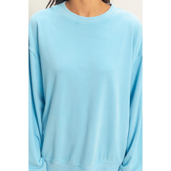 Caribbean Blue Mineral Washed Sweatshirt