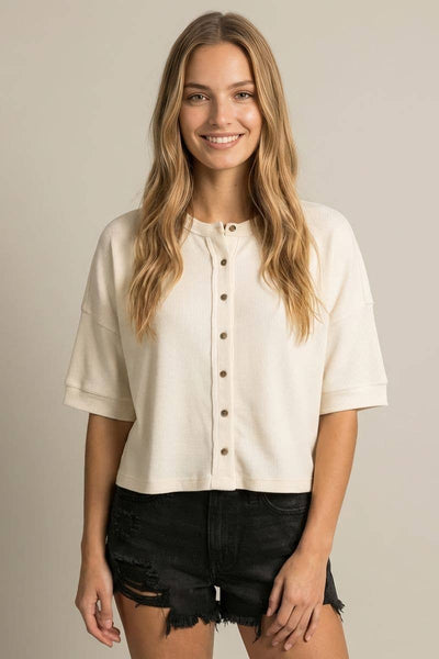 Button Down Cardigan Style Top