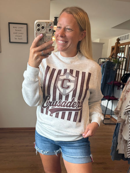 Vintage Cross Crusaders Graphic Sweatshirt