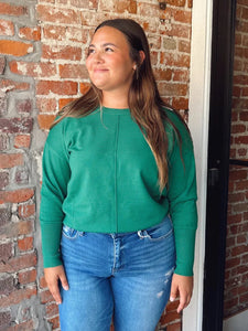 Forest Green Front Seam Sweater