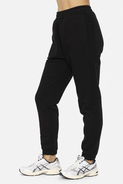 Black Cotton Blend Fleece Joggers