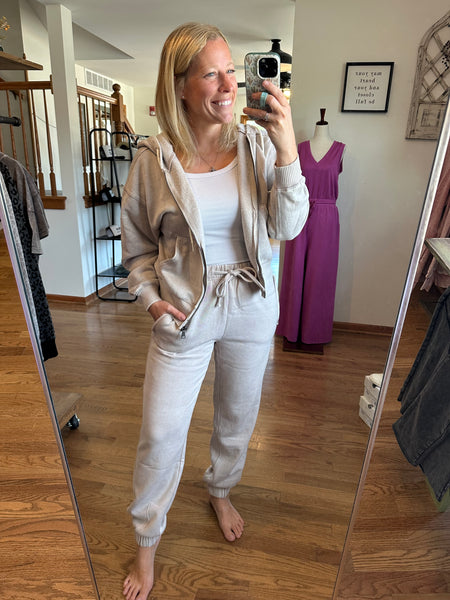 Ash Mocha Acid Wash Sweatpants