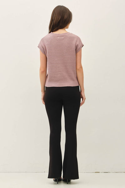 Lilac Textured Knit Sweater