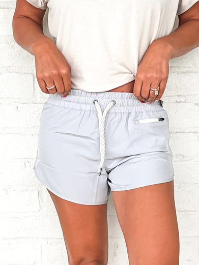 Light Grey Woven Lined Shorts