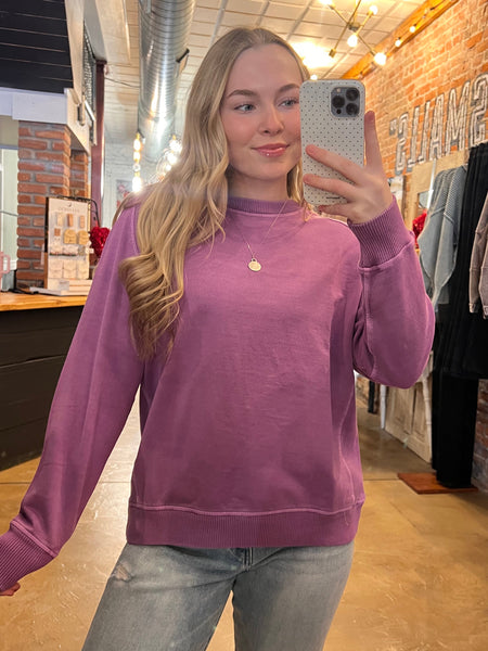 Light Plum French Terry Pullover