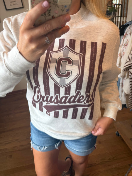 Vintage Cross Crusaders Graphic Sweatshirt
