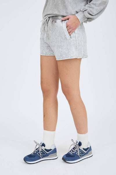 Moss Mineral Wash Lounge Shorts