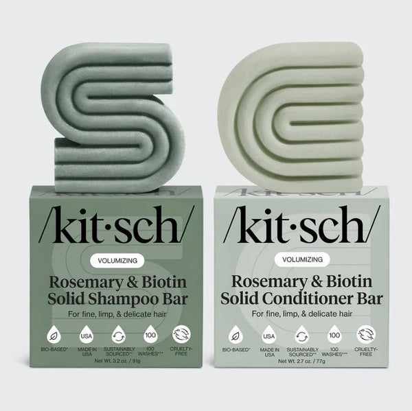 Kitsch Rosemary & Biotin Volumizing Shampoo & Conditioner Bar Combo