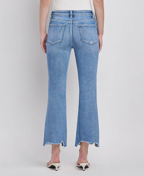 Lovervet Raw Hem Kick Flare Jeans