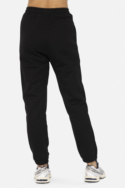 Black Cotton Blend Fleece Joggers