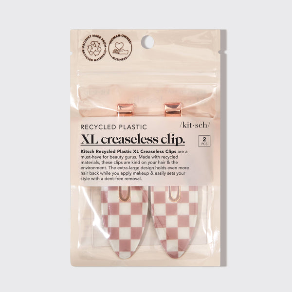 Kitsch Recycled Plastic XL Creaseless Clips 2pc Set - Terracotta