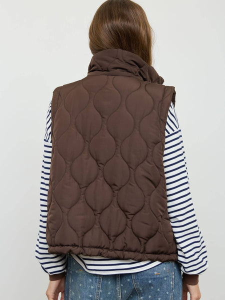Chocolate Quilted Puffer Vest