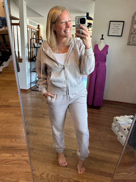Ash Mocha Acid Wash Sweatpants