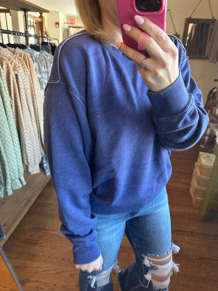 Indigo Blue Crewneck Sweatshirt