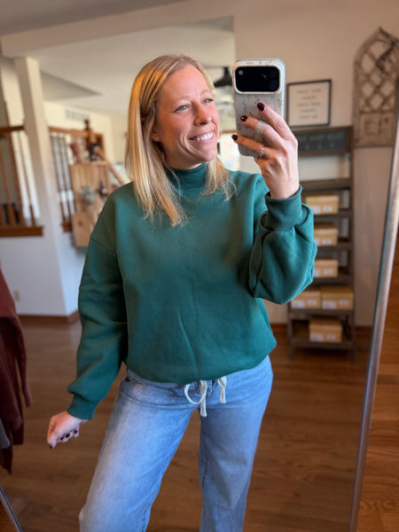Emerald Mockneck Sweater