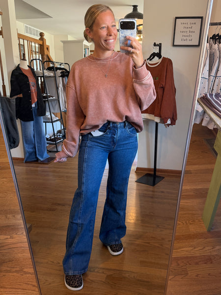 Mica Sawyer High-Rise Side Panel Wide Leg