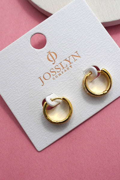 Gold Vintage Floral Huggie Hoop Earrings