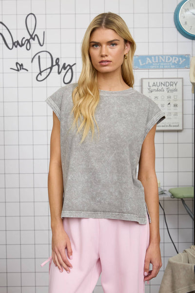 Grey Mineral Wash Tee