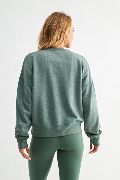 Silky Pine Burn Out Crewneck Sweater