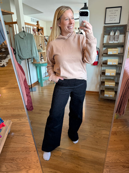 Dark Taupe Comfort Hoodie With Kangaroo Pocket