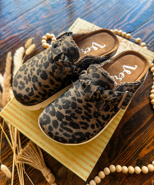 Very G Cassie Leopard Platform Clogs