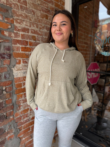 Camo Green Brushed Hacci Lounge Hoodie